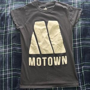 Motown Records graphic black baby tee.Size S.